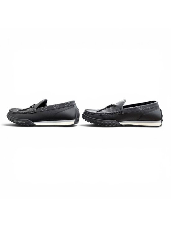 Louis Vuitton LV Line Monogram Flower Leather Loafers Driving Shoes 7.5 main image 9